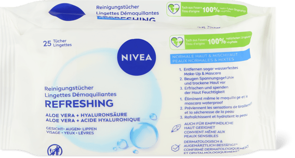 Nivea Erfrischende Reinigungstücher Aloe Vera, Hyaluronsäure
