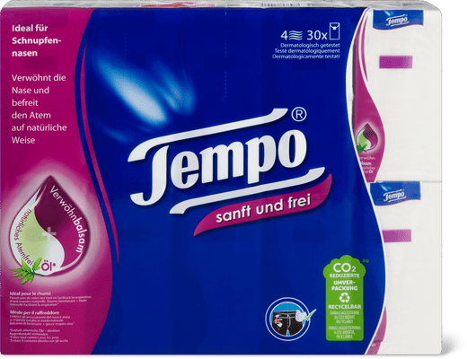 Tempo Taschentücher Sanft & Frei 4-lagig