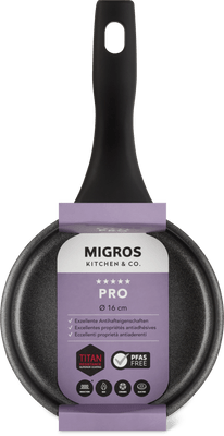 Migros Kitchen & Co. Pro Padella Ø 16 cm, a bordo basso