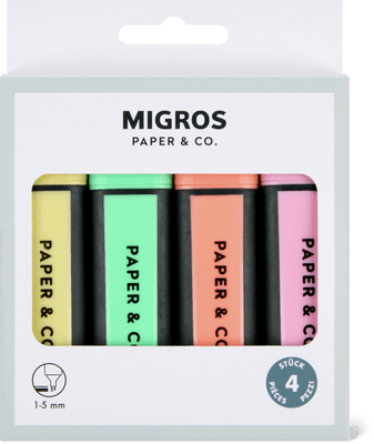 Migros Paper & Co. Leuchstift pastell