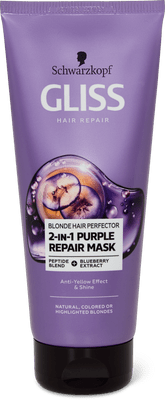Gliss Blonde Perfector 2-in-1 Mask Natural, Dyed & Highlighted Blond Hair
