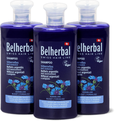Belherbal Shampoo riflessi argentati e antigiallo capelli grigi, bianchi o decolorati