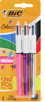 Bic 4 Colours Kugelschreiber Shine 2+1