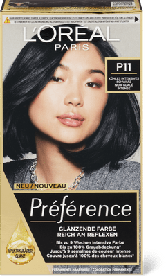 L'Oréal Paris Préférence Dauerhafte Haarfarbe P11 Kühles Schwarz