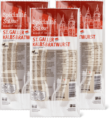 Spécialité Suisse Kalbsbratwurst