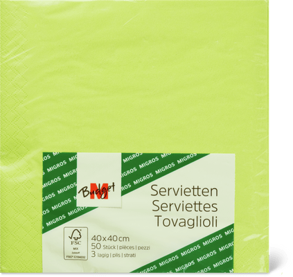 Serviettes en papier, 40 x 40 cm