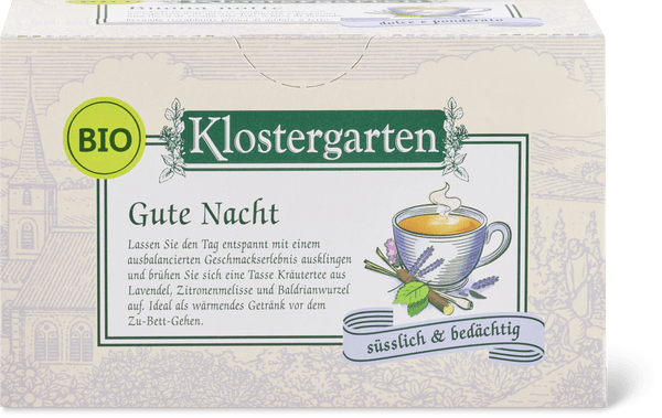 Klostergarten Bio Kräutertee Gute Nacht Süsslich & bedächtig
