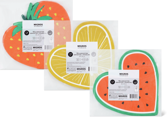 Migros Kitchen & Co. Papierservietten Gemustert, Cut out