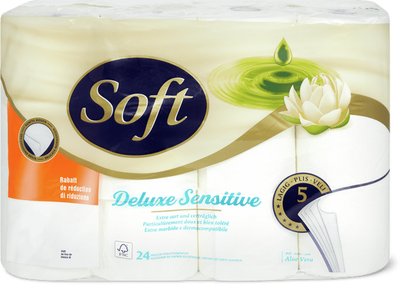 Soft Deluxe Sensitive with aloe vera, 5-ply