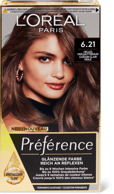 L'Oréal Paris Colorazione permanente per capelli Préférence 6.21 biondo perla