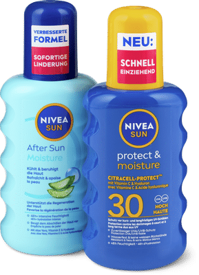 Nivea Sun Mixpack Protect & Moisture Sonnenspray LSF 30 & After Sun Moisture Sonnenspray