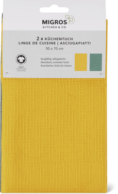 Migros Kitchen & Co. Asciugapiatti cialda giallo, verde