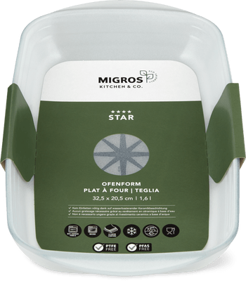 Migros Kitchen & Co. Ovenproof Dish 32.5 x 20.5 cm, Glass