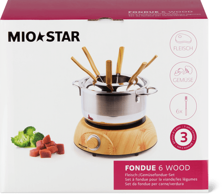 Mio Star Set à fondue Wood pour 6 personnes