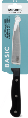 Migros Kitchen & Co. Universalmesser schwarz, Edelstahl, 11 cm