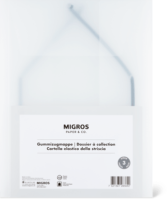 Migros Paper & Co. Gummizugmappe A4, transparent