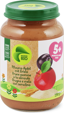 Bio Semolino mele e prugne Migros Bio 190G