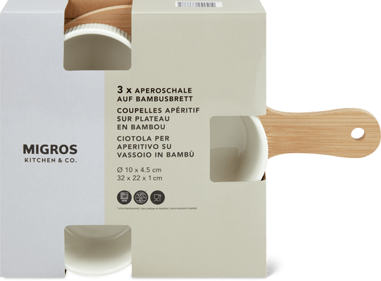 Migros Kitchen & Co. Set da aperitivo bicolore, 32 x 22 x 5,6 cm