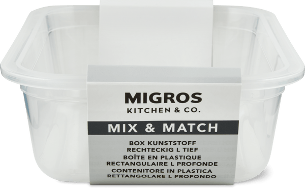 Migros Kitchen & Co. Deep Plastic Box Rectangular, L, 1.1 l