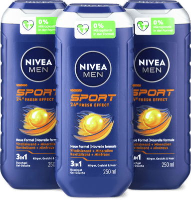 Nivea Men Shower Gel Sport, 3-in-1
