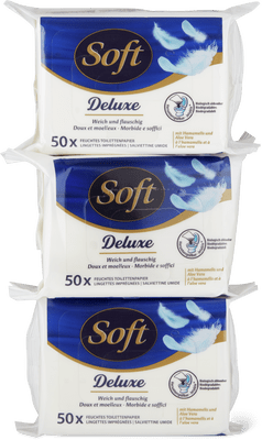 Soft Salviettine umidificate Deluxe con amamelide e aloe vera