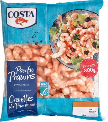 Costa Pacific Prawns Gamberetti sgusciati, eviscerati