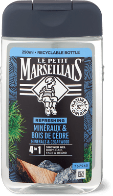 Le Petit Marseillais Gel douche  Minéraux et bois de cèdre