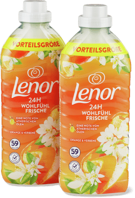 Lenor Lessive liquide  Orange et verveine, 2 x 59 lavages