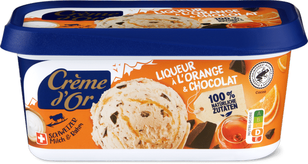 Crème d'or Ice cream tub Liqueur à l’orange chocolat