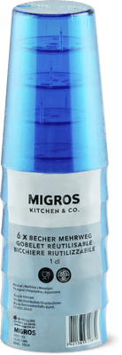 Migros Kitchen & Co. Cups Reusable, 1 dl, Six Pieces