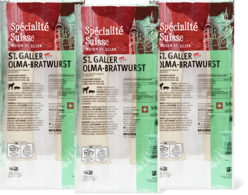 Spécialité Suisse Olma Bratwurst