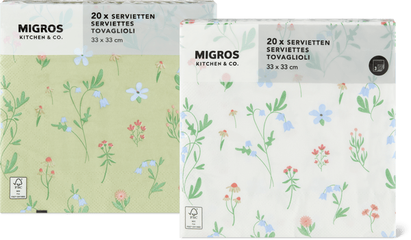 Migros Kitchen & Co. Paper Napkins 33x33cm