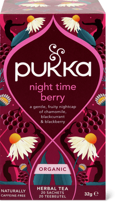 Pukka Bio Infusion Night Time Berry Baies, échinacée et camomille