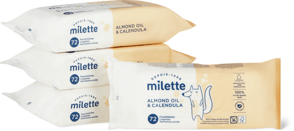 Milette Salviettine umide  Olio di mandorle e calendula