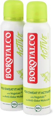 Borotalco Deo Spray Active 48h, 0% Alkohol