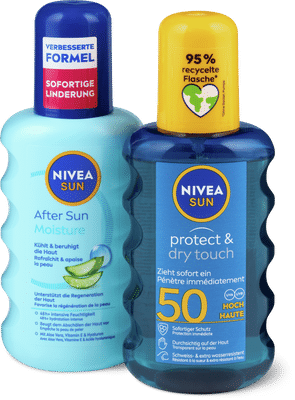 Nivea Sun Mixpack Protect & dry touche Sonnenspray LSF 50 & After Sun moisture Sonnenspray