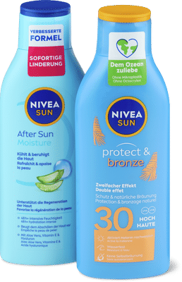 Nivea Sun Mixpack Protect & Bronze Sonnenschutz-Lotion LSF 30 & After Sun Moisture Sonnenschutz-Lotion