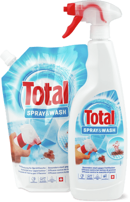 Total Spray e confezione di ricarica  Efficace contro le macchie