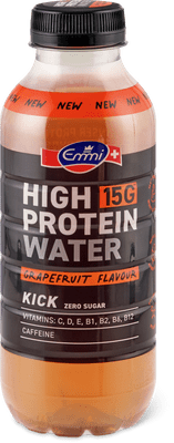 Emmi High Protein Water Kick Gusto pompelmo con caffeina e vitamine