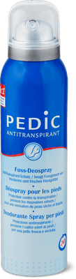 Pedic Foot Deodorant Spray Antiperspirant