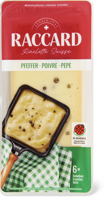 Raccard Raclette Pfeffer, Scheiben