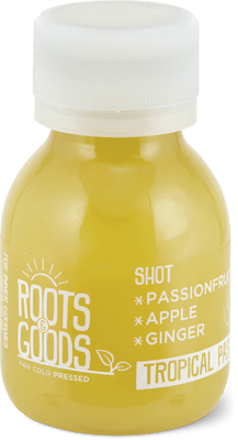 Roots & Goods Shot Tropical Passion Fruit de la passion, Apple, Ginger