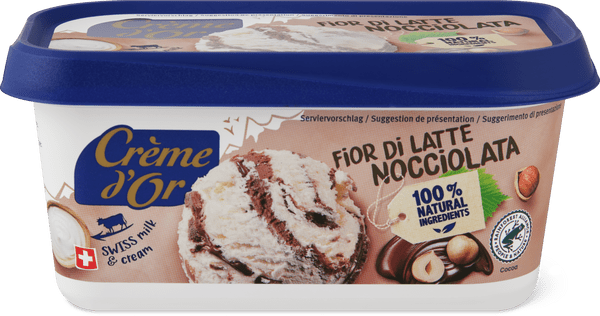 Crème d'or Crème glacée Fior di Latte Nocciolata