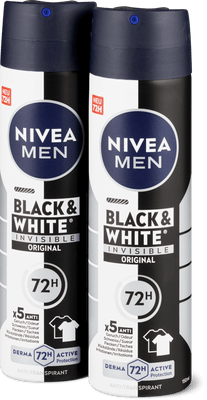 Nivea Men Déodorant spray Black & White Invisible  72 h, anti-transpirant