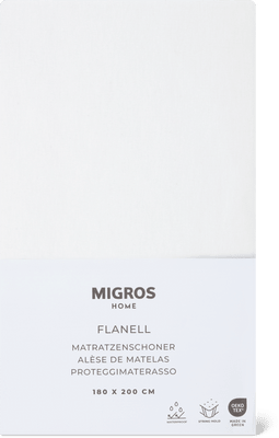 Migros Home Molton Flanell Matratzenschoner 180x200cm, weiss