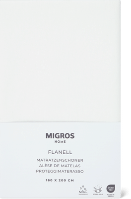 Migros Home Alèse de matelas Flanell 160 x 200 cm, blanc