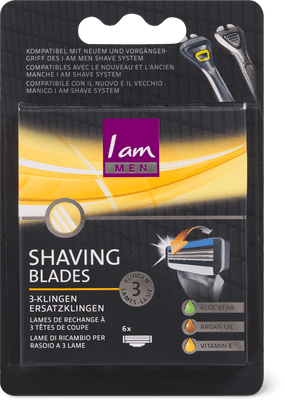 I am Men Shaving Blades Aloe Vera, Argan Öl, Vitamin E