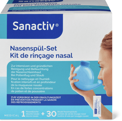 Sanactiv Nasal Rinsing Set Nasal Douche & Nasal Rinsing Salt Sachet