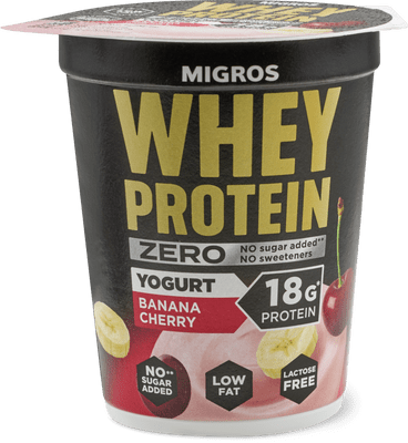 Migros High Protein Whey Yogurt Double Zero banana ciliegia