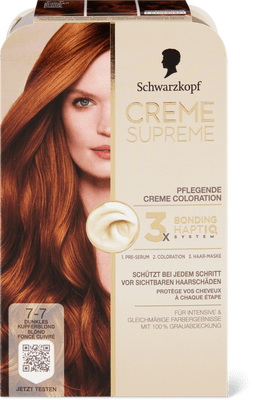 Schwarzkopf Creme Supreme 7.7 Dunkler Kupferblond